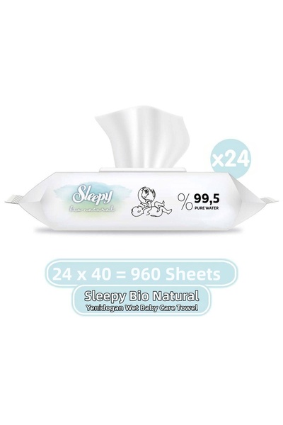 Sleepy مناديل مبللة بيو ناتشورال 24x40 (960 ورقة)