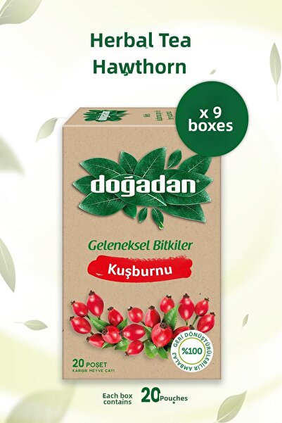 Doğadan شاي ثمر الورد 20 × 9 قطع
