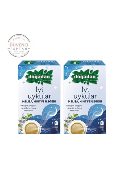 Doğadan شاي النوم الجيد بالميليسا والريحان الهندي 18 عبوة × 2 قطعة