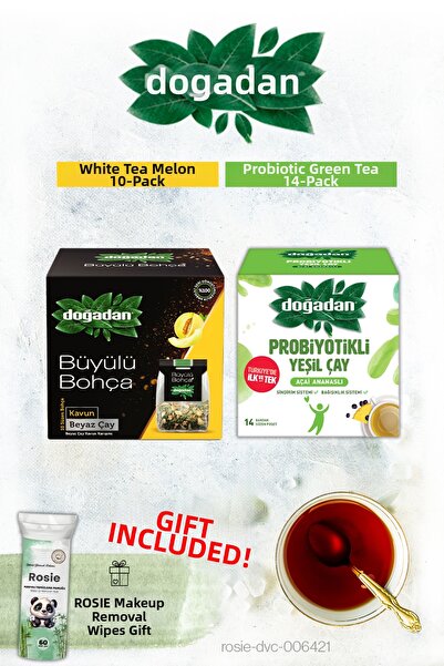 Doğadan شاي أساي بالأناناس والبروبيوتيك وشاي البطيخ السحري مع هدية روزي