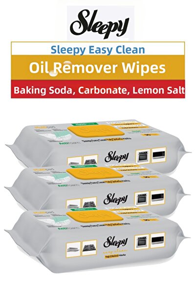 Sleepy مناشف تذويب الزيت سهلة التنظيف، 3 عبوات من 30 قطعة