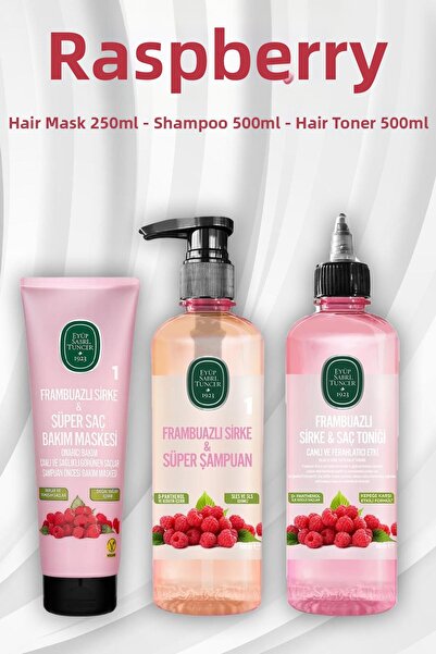 Eyüp Sabri Tuncer قناع العناية بالشعر بالتوت 250 مل، شامبو 500 مل ومنشط 500 مل