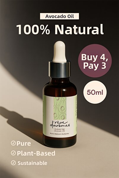 Rêve d’Arômes زيت الأفوكادو المرطب للبشرة والشعر بنسبة 100% طبيعي - 50 مل
