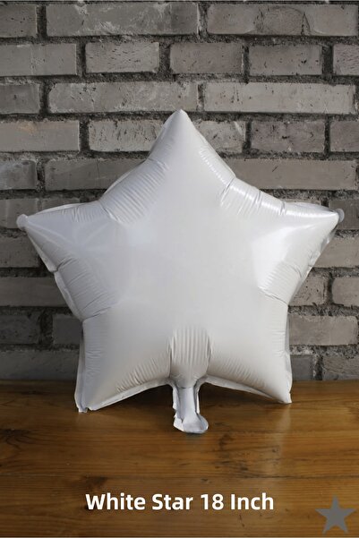 Bunloon Star Shaped White Foil Balloon 18 Inch Birthday Party Decoration