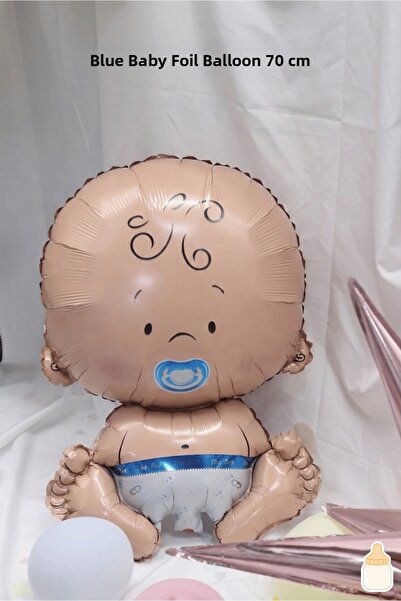 Bunloon Blue Foil Balloon with Baby Figure 70 cm Baby Shower Party Decoration