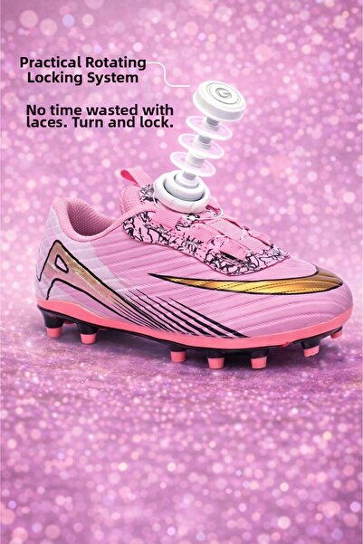 AİRBOOM Mekanizma Ghete de fotbal cu șireturi pentru teren și gazon pentru co...