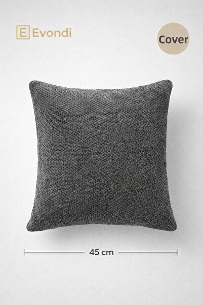 Evondi Gray Cushion Cover 45X45 – Textured Washable Fabric, Modern Decorative...