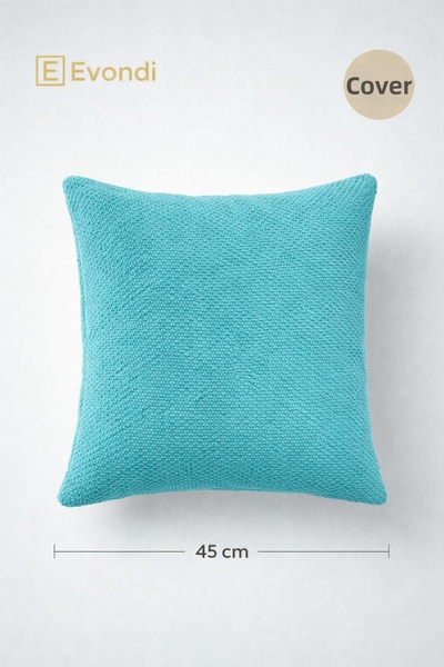 Evondi Turquoise Cushion Cover 45X45 – Textured Washable Fabric, Modern Decor...