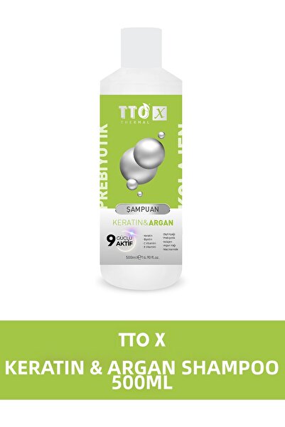 TTO شامبو الشعر بخلاصة الكيراتين والأرغان والكولاجين والبريبايوتك 500 مل