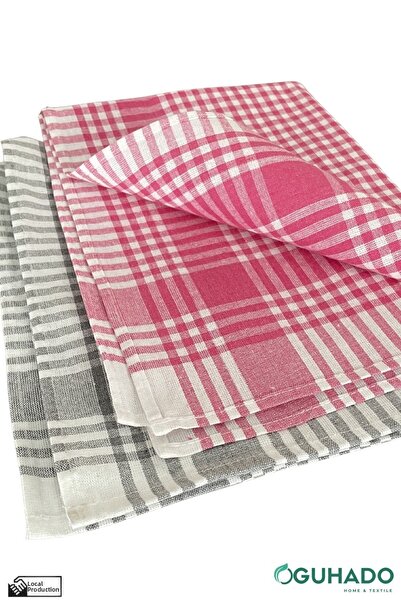 GUHADO Set of 2 Square Patterned Kitchen Drying Cloths - Gingham 45X65 cm – K...