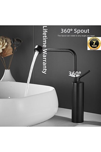 OEM صنبور حوض الحمام بتصميم جديد باللون الأسود غير اللامع، ضمان 7 سنوات، مستورد