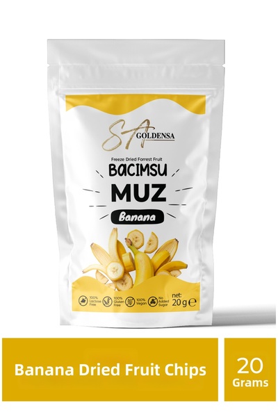 SA GoldenSA Bacımsu Banana Dried Fruit Chips - Freeze Dried Crispy Bananas