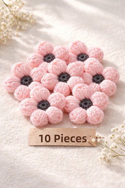 Attolya 10 قطع من زهور الأقحوان البوفيدية مقاس 6 سم، مصنوعة يدويًا، مواد للحر...