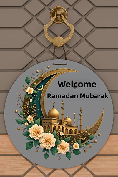 Dormot High-Quality Digital Printing, Welcome Ya City Ramadan-Themed Door Dec...