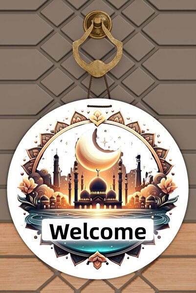 Dormot High-Quality Digital Printing, Welcome Ya City Ramadan-Themed Door Dec...