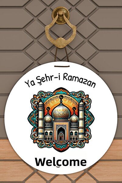 Dormot High-Quality Digital Printing, Welcome Ya City Ramadan-Themed Door Dec...