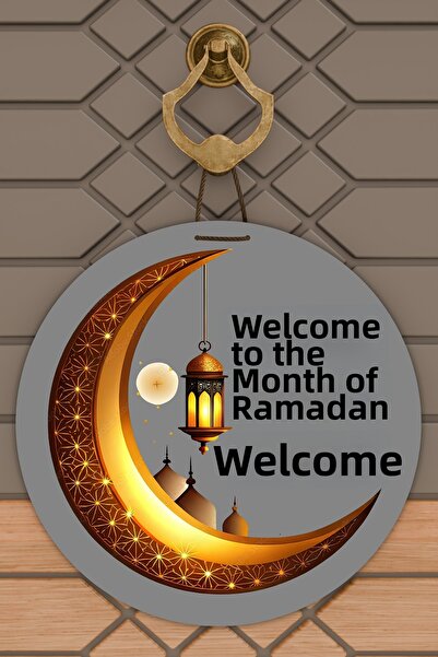 Dormot High-Quality Digital Printing, Welcome Ya City Ramadan-Themed Door Dec...