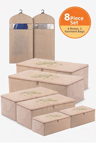 umbellatum Set de 8 saci de depozitare – 2 Mega, 2 Mari, 2 Mici + Husă pentru...