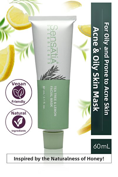 Sensatia Botanicals قناع الطين الطبيعي للبشرة الدهنية والمعرضة لحب الشباب - م...