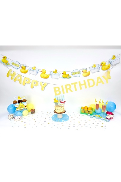 Flu Party Rubber Ducky - Cute Duck Themed Party Set