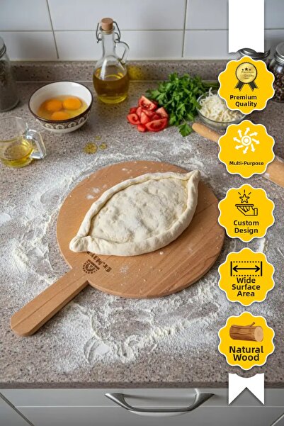 Dr.Maya مجرفة الخباز الخشبية |   مجرفة متينة من خشب الزان بطول 30 سم للبيتزا ...