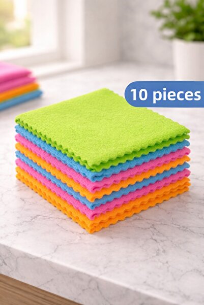 DUFF CLEAN 10 Pcs Laser Cut (with Pico Pattern) Microfiber Cloth Micro Fiber ...