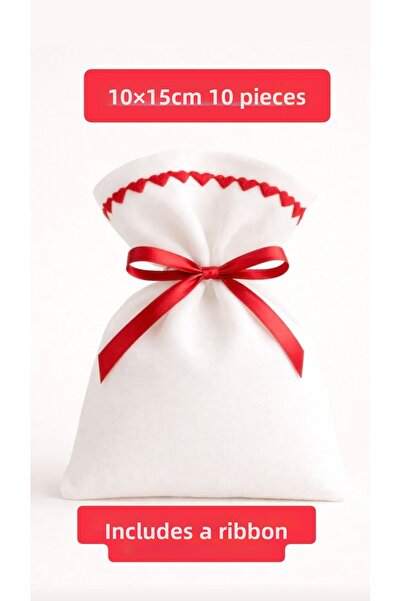 ALASEREN حقيبة من القماش الخام مقاس 10 × 15 مطرزة لحفلات الزفاف وأعياد الميلا...