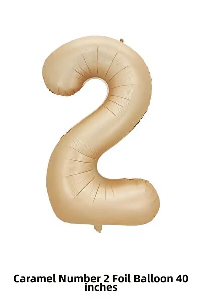 Bunloon 2 بالون من رقائق الفويل بلون الكراميل مقاس 40 بوصة لتزيين حفلات أعياد...