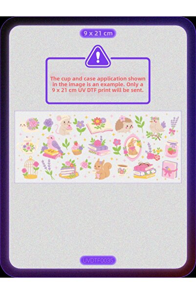DYENOTE طباعة نقل حراري بالأشعة فوق البنفسجية على الأكواب - شاي وكتب - ملصق م...