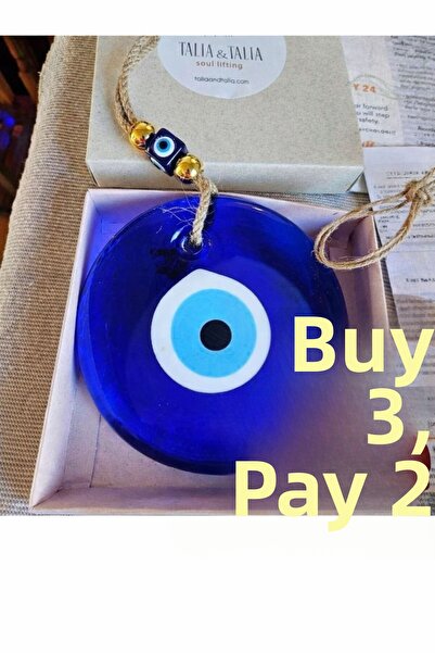 312 KONSEPT في صندوق خاص، حبل خيطي بطول 11 سم، خرزة زجاجية على شكل عين الشر، ...