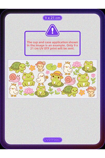 DYENOTE طباعة نقل حراري على الأكواب بتقنية UV DTF - ملصق على شكل ضفدع - ملصق ...