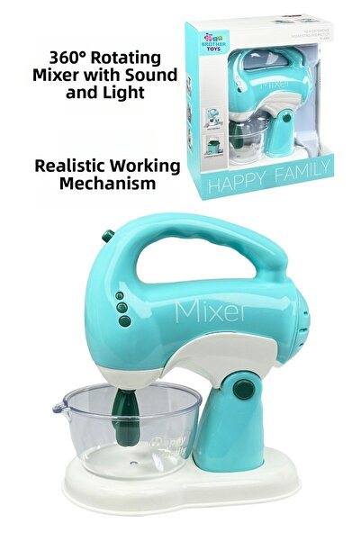Brother Toys Realistic Mixer Blender Toy with Whisk, Moving Sound and Light, ...