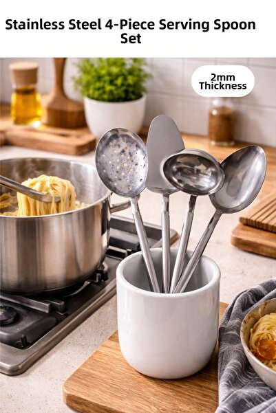 MODA Stainless Steel 2mm Thickness Home Kitchen Tableware Spoon Ladle Spatula...