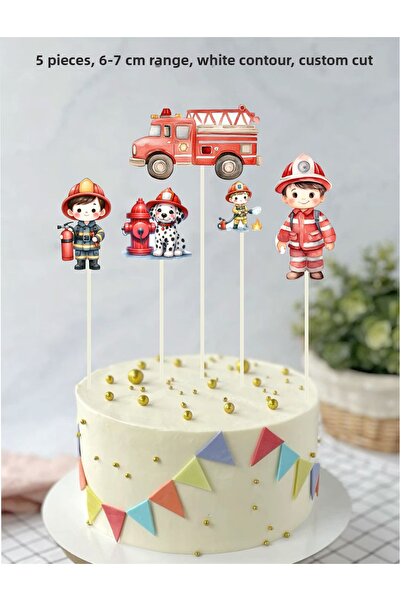 Sinek Kupası Tasarım Children's Fire Department Themed 5-Piece Birthday Party...