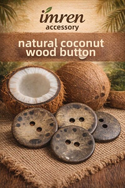 İMREN AKSESUAR مقبض خشبي كوكانات بعرض 4.5 سم و5 قطع في عبوة واحدة، DUG1103