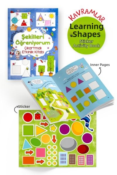 Marvel Concepts – I'M Learning Shapes – Activity Book with Stickers - Ages 3+