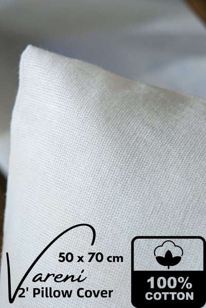 MUEV Bohemian Cotton Pillowcase 2 Pieces 50 X 70 cm Zippered, Covered, Flap Pillowcase