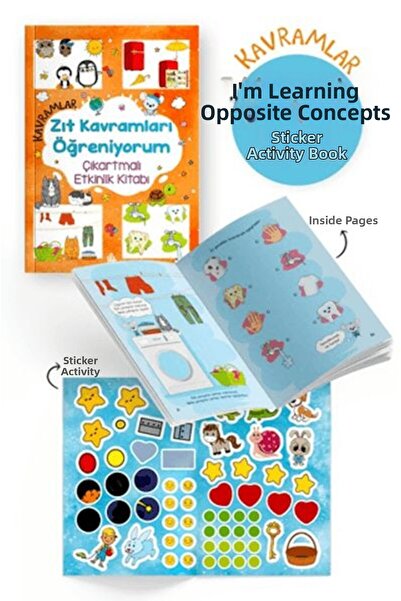 Marvel Concepts – I'M Learning Opposites – Activity Book with Stickers - Ages 3+