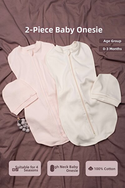VAUVA 100% cotton double-sided zippered swaddle for baby, soft jersey fabric,...