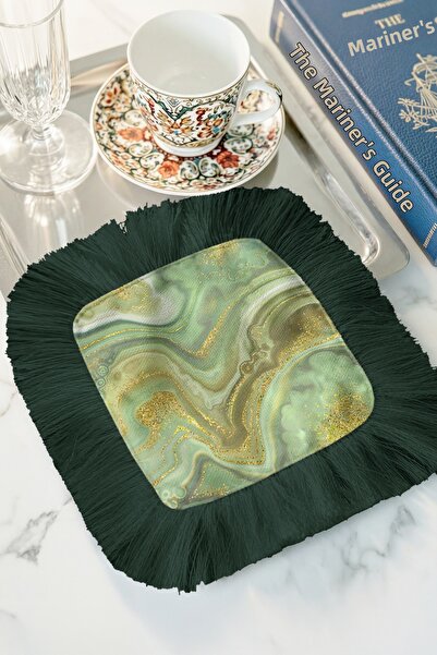 Evimde Bambaşka Σουβέρ Παρουσίασης με Λαμπερά Κρόσσια Emerald Wave - Πολυτελέ...