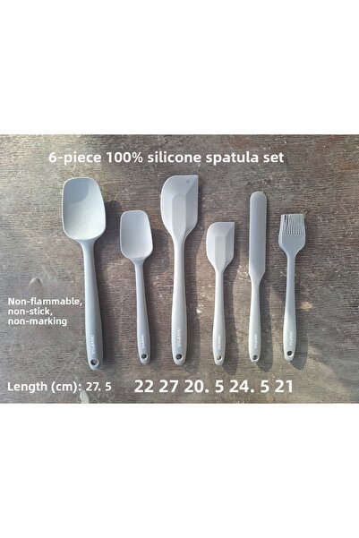 EMPA A V M Eucalyptus 6-Piece 100% Silicone Egg Brush and Spatula Set