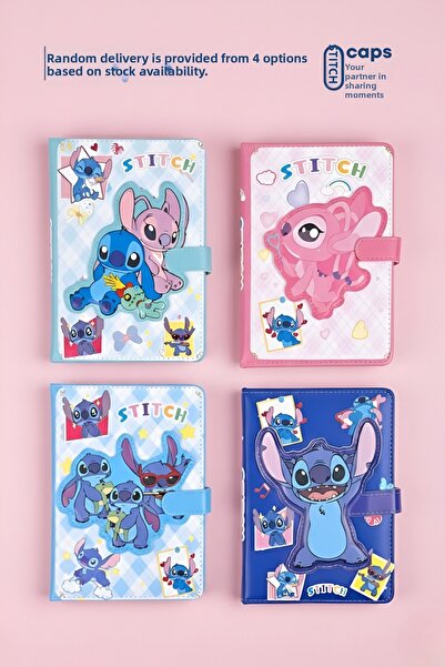caps office 1 Stitch Themed Magnetic Lock Concept Notebook - A5 Size - 160 Pa...