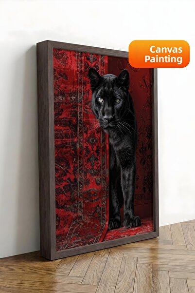 Postifull Pictură murală, Tablou pe pânză înrămat maro de lux, Seria Ritual, ...