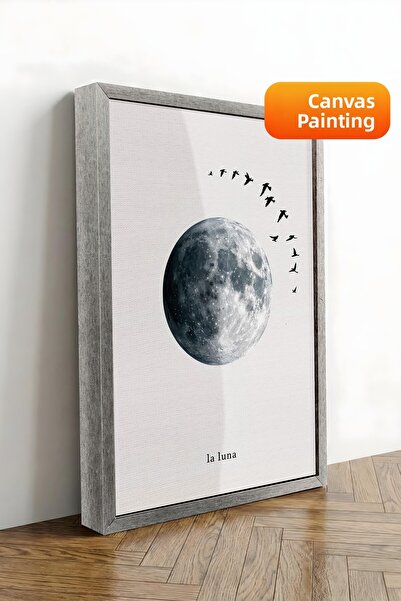 Postifull Pictură murală, Tablou pe pânză cu ramă argintie de lux, Seria Ritu...