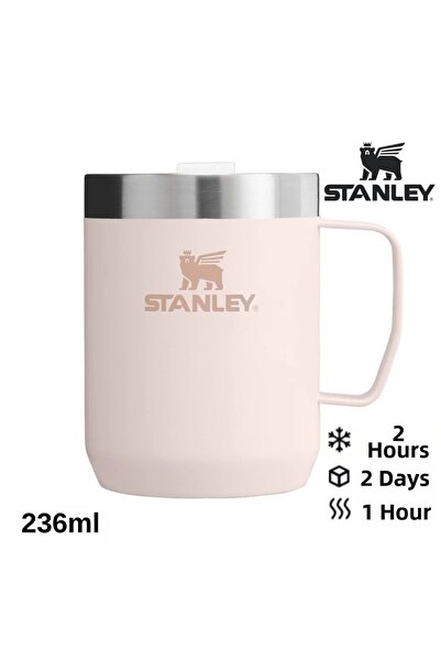 Stanley كوب ترمس كلاسيكي من الفولاذ المقاوم للصدأ بسعة 0.23 لتر وردي كوارتز