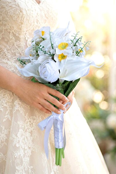 Yapay Çiçek Deposu Set de 2 buchete de mireasă Dragoste Eternă