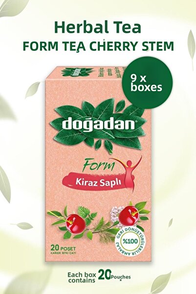 Doğadan شاي أعشاب مختلط بأشكال الكرز 20 قطعة