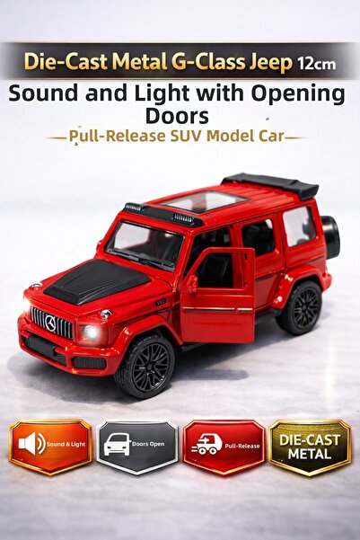 YILDIRIM OYUNCAK Die-Cast Metal Mercedes G-Class Jeep 12cm |   Pull-And-Go Su...