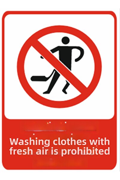 HiperAD Reklam من يُمنع تنظيف الملابس بالهواء - طباعة ديكوتا - لافتة تحذيرية ...