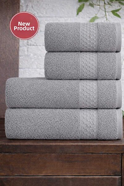 Mela Home Petek 4-Piece Bath Towel Set - Hand and Face Towels - Dowry - Gift ...